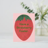 いちごイースターの卵はがきを持っている シーズンポストカード (スタンド正面)