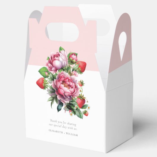 いちごエレガントと牡丹の夏結婚の フェイバーボックス (オープン)