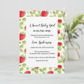 いちごエレガント赤ちゃんシャワー 招待状 (スタンド正面)