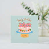 いちごカスタマイズお誕生日ケーキ (スタンド正面)