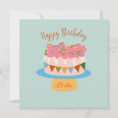 いちごカスタマイズお誕生日ケーキ (正面)