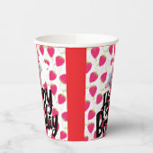 いちごカスタマイズのパターンハッピーバースデー 紙コップ (左)