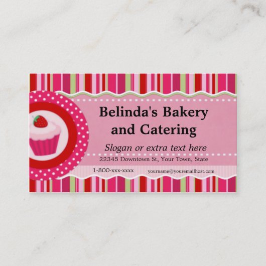 いちごカップケーキベーカリー名刺 名刺 (正面)