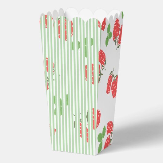 いちごカラフルと緑のストライプ誕生日 フェイバーボックス (裏面)