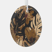 いちごカラフル:水彩ピンクエンドウ ガラスオーナメント (正面右)