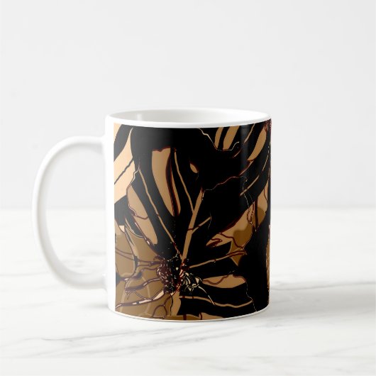 いちごカラフル:水彩ピンクエンドウ コーヒーマグカップ (左)