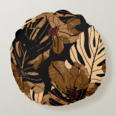 いちごカラフル:水彩ピンクエンドウ ラウンドクッション (裏面)