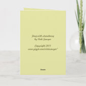 いちごカード入りカエル カード (裏面)