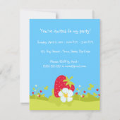 いちごガール誕生パーティーの招待 招待状 (裏面)