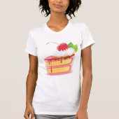 いちごクリームケーキのスライス Tシャツ (正面)