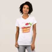 いちごクリームケーキのスライス Tシャツ (正面フル)