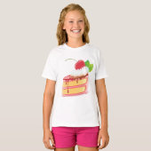 いちごクリームケーキのスライス Tシャツ (正面フル)