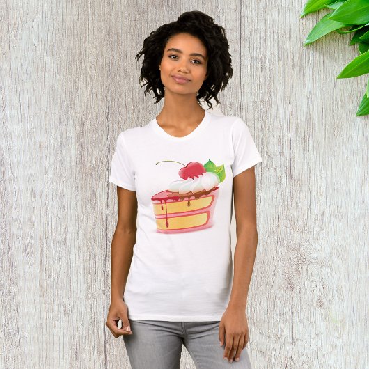 いちごクリームケーキのスライス Tシャツ
