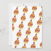 いちごケーキデザートパーティー 招待状 (裏面)