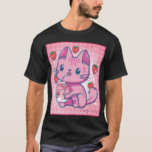 いちごシェイクストロベリーミルクキャットかわいい寧子G Tシャツ