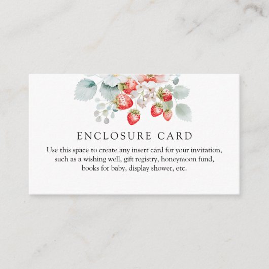 いちごシャワー 封筒カード エンクロージャーカード (正面)