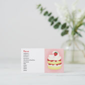 いちごショートケーキのリメイク 名刺 (スタンド正面)