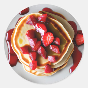 いちごシロップ入りパンケーキ ラウンドシール
