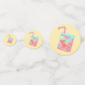 いちごジュースの箱の誕生日パーティー コンフェッティ (裏面)