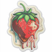 いちごステッカー シール (正面)