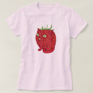 いちごタビー猫 Tシャツ