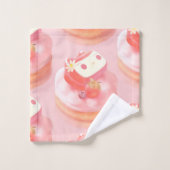 いちごタルトのイラスト バスタオルセット (ウォッシュタオル)