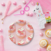 いちごタルトのイラスト ペーパープレート (パーティー)