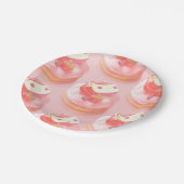 いちごタルトのイラスト ペーパープレート (アングル)