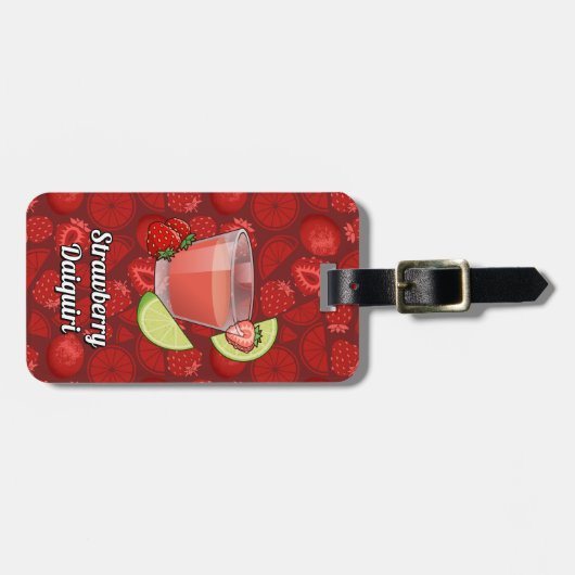 いちごダイキリ荷物タグ ラゲッジタグ (正面横)
