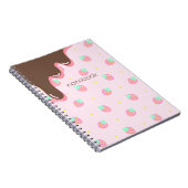 いちごチョコ柄のかわいい♡ ノートブック (右側)