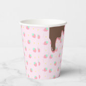 いちごチョコ柄のかわいい♡ 紙コップ (右)