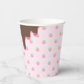 いちごチョコ柄のかわいい♡ 紙コップ (正面)