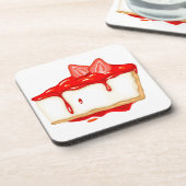 いちごチーズケーキおいしいケーキ コースター (左側)
