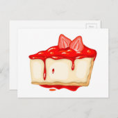 いちごチーズケーキおいしいケーキ ポストカード (正面/裏面)