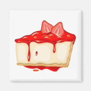 いちごチーズケーキおいしいケーキ マグネット