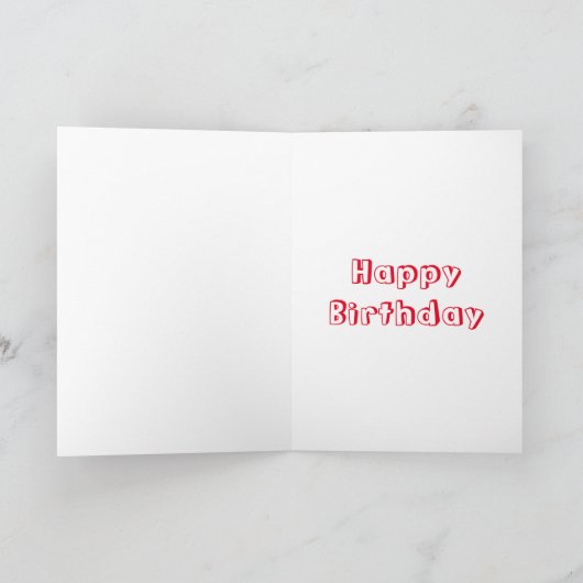 いちごチーズケーキおもしろい誕生日 カード (内部)