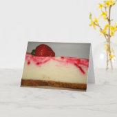 いちごチーズケーキ用挨拶カード,ノートカード カード (黄色い花)
