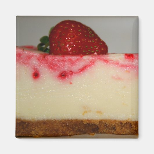 いちごチーズケーキ磁石 マグネット (正面)