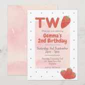 いちごドット TWO  2 招待状 (正面/裏面)