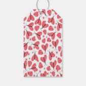 いちごハートの蝶々、いちご ギフトタグ (裏面)