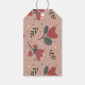 いちごハートフラワー、グリーン ギフトタグ (裏面)