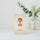 いちごハート(ベーキング/シェフ/ケーキ飾り) v2 名刺 (スタンド正面)