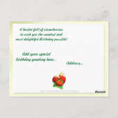 いちごバスケット～おばあちゃんの誕生日はがき ポストカード (裏面)