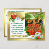 いちごバスケット～誕生日葉書 ポストカード (正面/裏面)