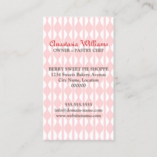 いちごパイベーカリー 名刺 (裏面)