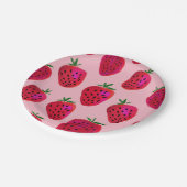 いちごパターンパーティーの紙皿 ペーパープレート (アングル)