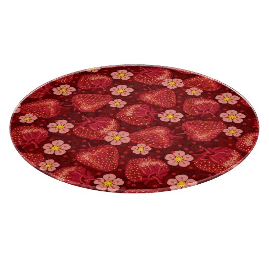 いちごパターン2 2 カッティングボード (角)