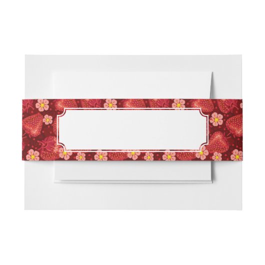 いちごパターン2 2 招待状ベリーバンド (正面例)