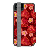 いちごパターン2 2 INCIPIO iPhoneウォレットケース (フォリオ裏面)