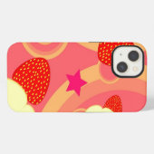 いちごパターン2 iPhoneケース (裏面横)